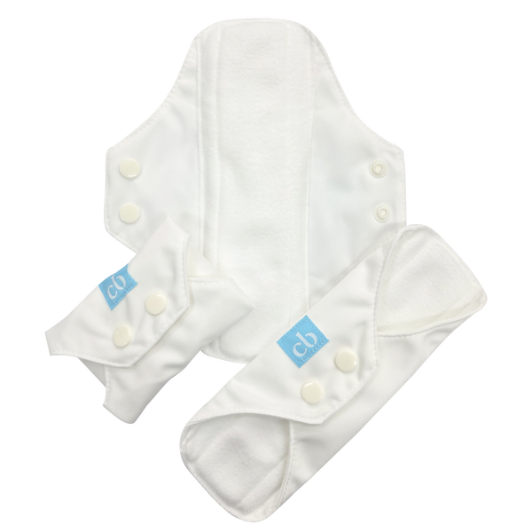 3 Feminine Pads - White