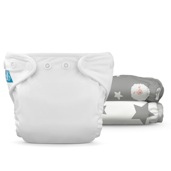 Reusable Cloth Diaper: Newborn with Fleece (Pack of 3)