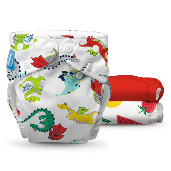 Reusable Cloth Diapers: One Size with Fleece (Pack of 3)