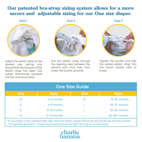 Reusable Cloth Diaper: One Size with Fleece (Pack of 1) - CB Yellow