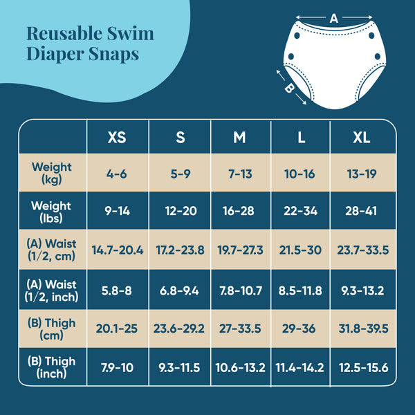 Reusable Swim Diaper Snaps - Lady Dragon