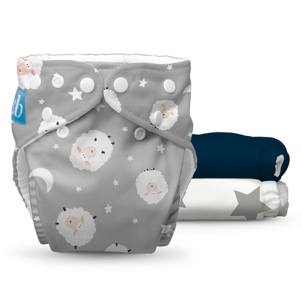 Reusable Cloth Diapers: One Size with Fleece (Pack of 3)