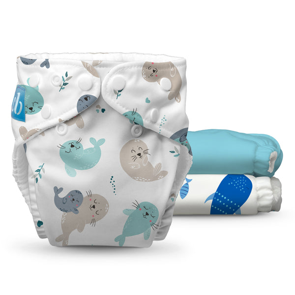 Reusable Cloth Diapers: One Size with Fleece (Pack of 3)