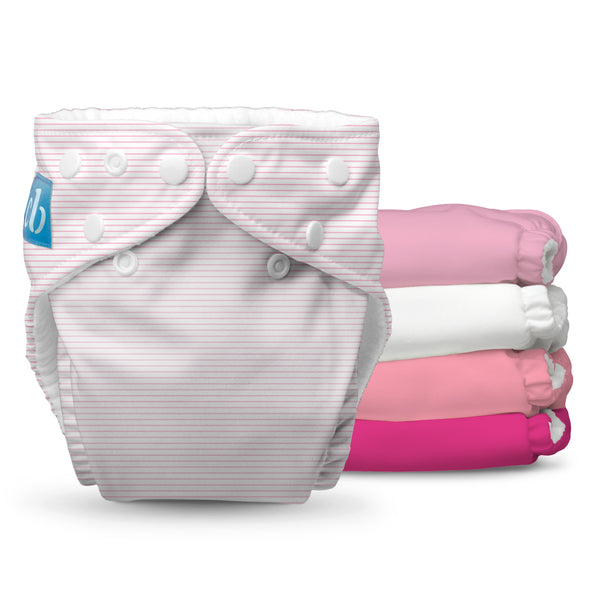 Reusable Cloth Diapers: One Size with Fleece (Pack of 5)
