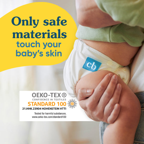 Reusable Cloth Diapers: One Size with Fleece (Pack of 5) - Pastel Pink