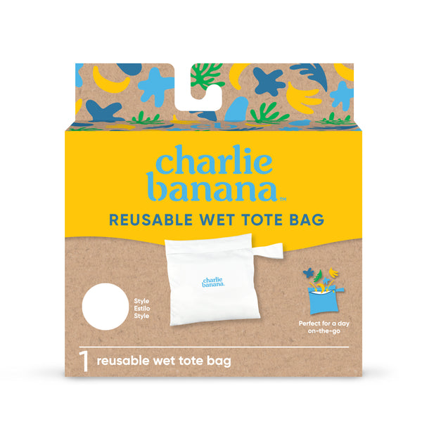 Reusable Wet Tote Bag - White