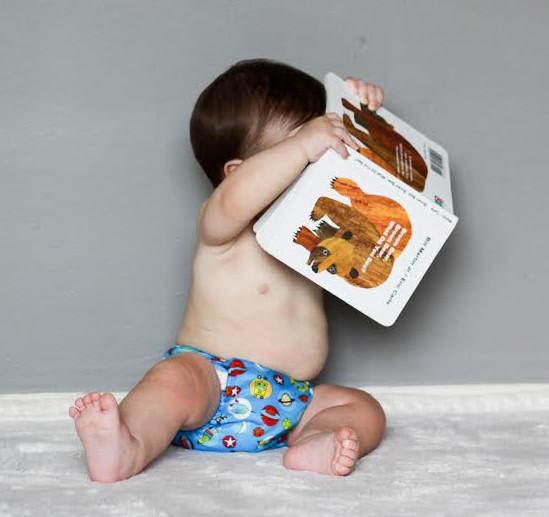 Noah reading a book