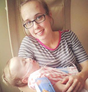 Mother holding baby